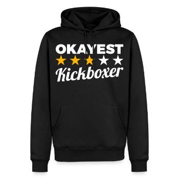 Kickboxeur moyen - Sweat à capuche Premium bio Homme - noir - Devant - Nico (187cm)
