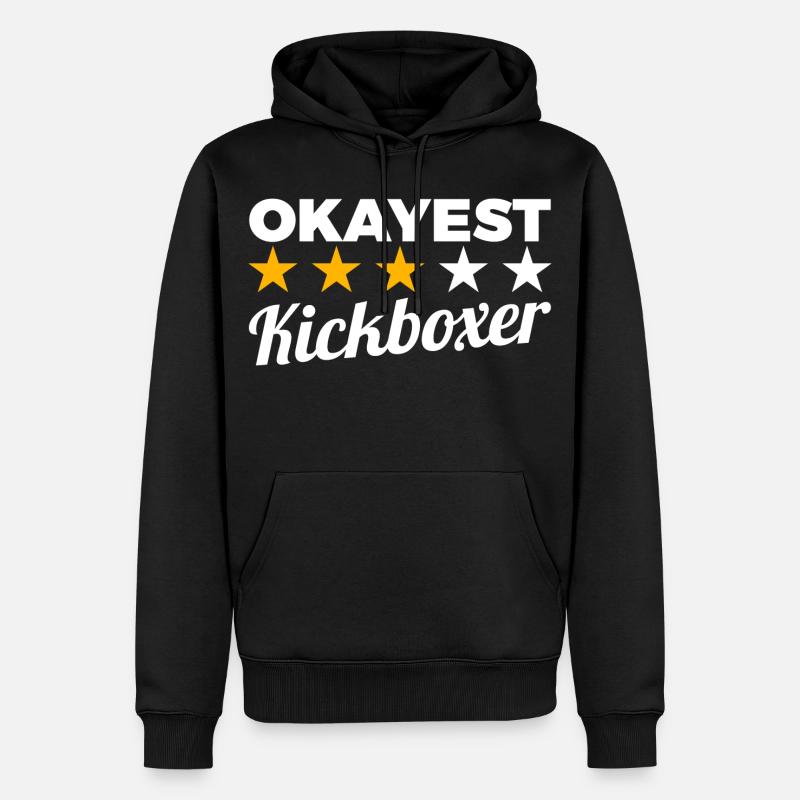 Durchschnittlicher Kickboxer - Männer Premium Bio Hoodie - Schwarz