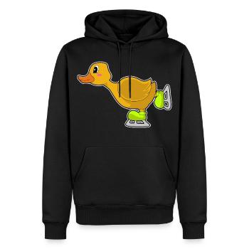 Ente Eislaufen Schlittschuhe Wintersport - Männer Premium Bio Hoodie - Schwarz - Vorne - Nico (187cm)