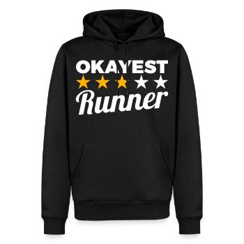 Coureur moyen - Sweat à capuche Premium bio Homme - noir - Devant - Nico (187cm)