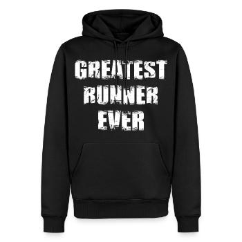 Bester Läufer - Männer Premium Bio Hoodie - Schwarz - Vorne - Nico (187cm)