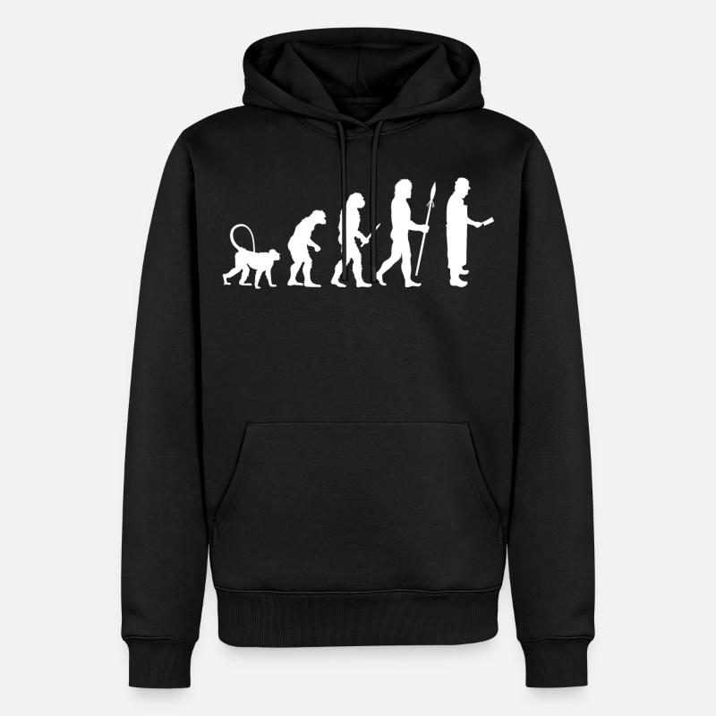 Entwicklung eines Metzgers - Männer Premium Bio Hoodie - Schwarz