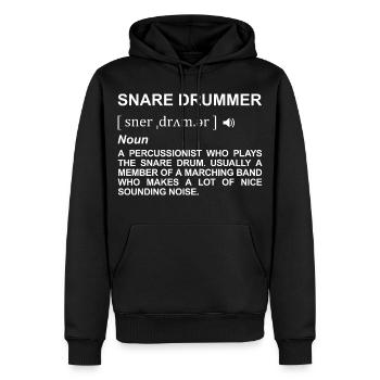 Drummer Definition - Men’s Premium Organic Hoodie - black - Front - Nico (187cm)