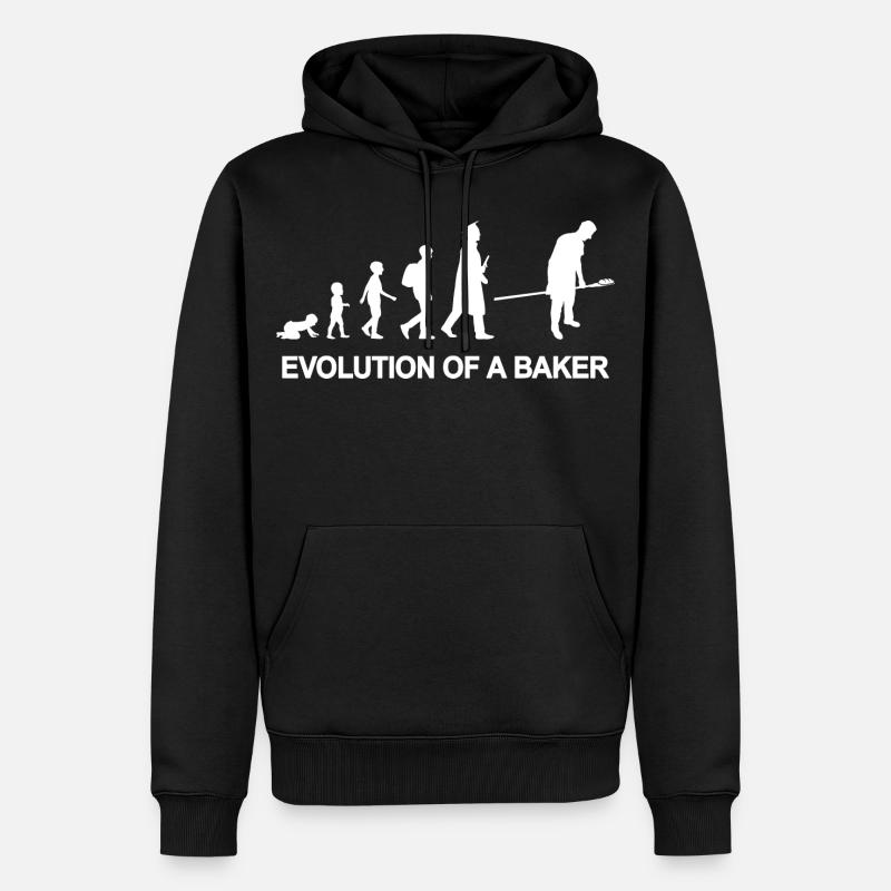 Entwicklung eines Bäckers - Männer Premium Bio Hoodie - Schwarz