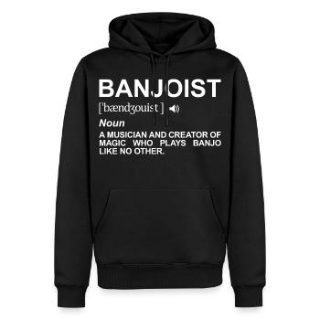 Banjospieler Definition - Männer Premium Bio Hoodie - Schwarz - Vorne - Nico (187cm)