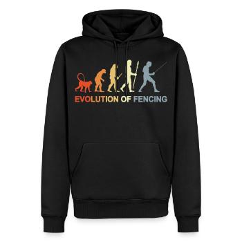 Fechter Evolution - Männer Premium Bio Hoodie - Schwarz - Vorne - Nico (187cm)
