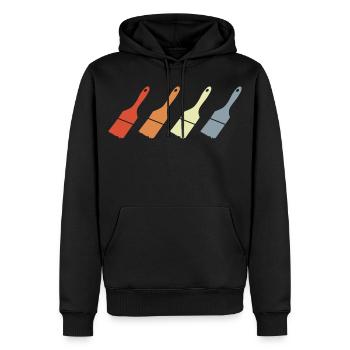 Painting Brush - Men’s Premium Organic Hoodie - black - Front - Nico (187cm)