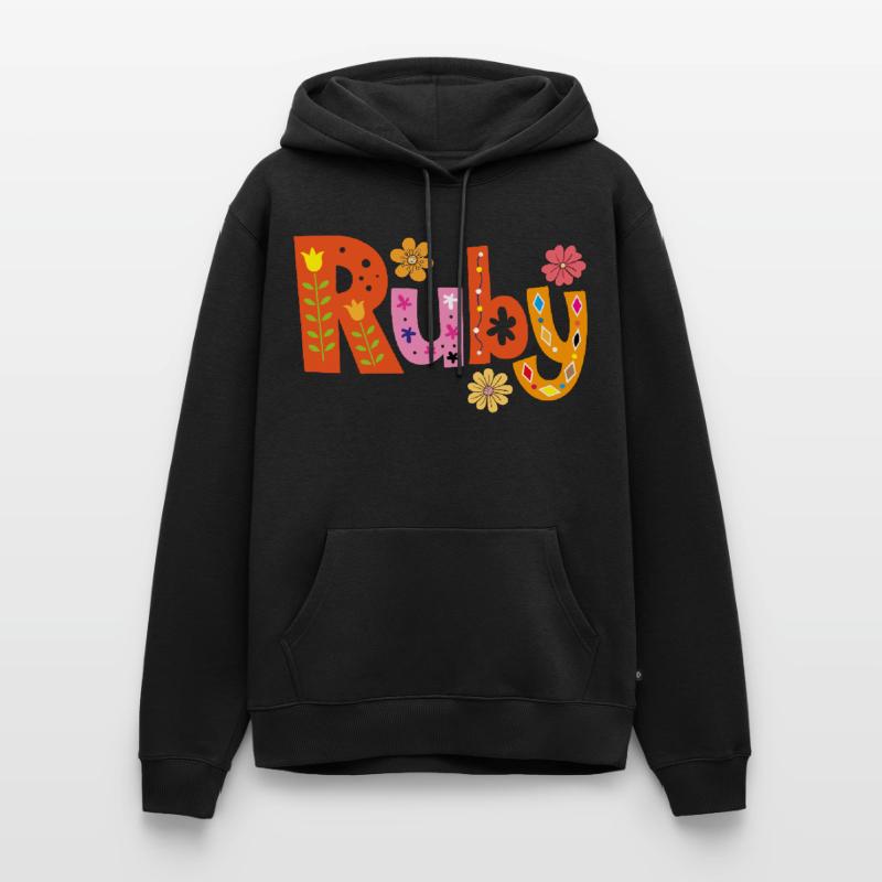 Personalized Ruby Name Men’s Premium Organic Hoodie