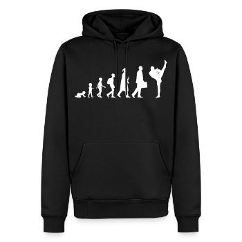 Development of Kickboxing - Men’s Premium Organic Hoodie - black - Front - Nico (187cm)