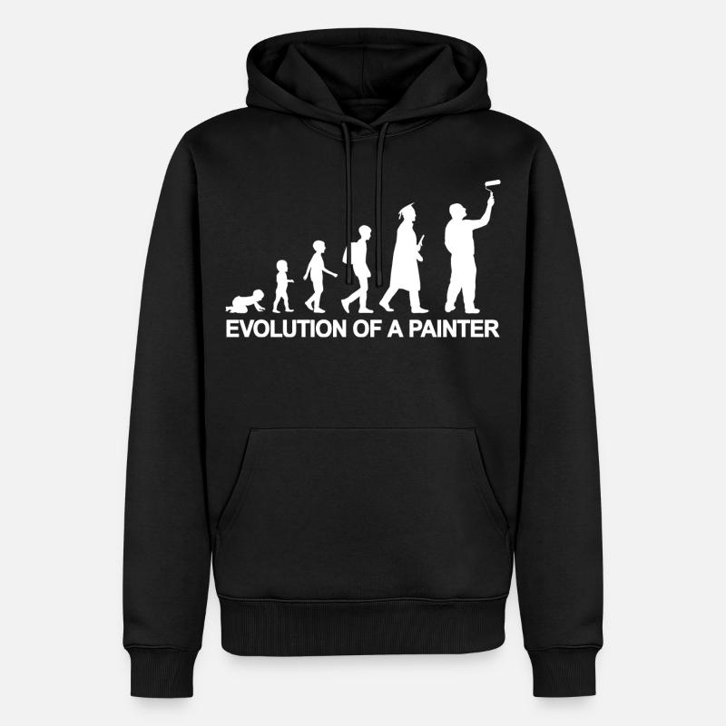 Development from child to painter - Men’s Premium Organic Hoodie - black