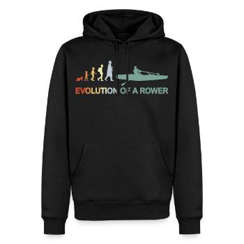 Development of a rower - Men’s Premium Organic Hoodie - black - Front - Nico (187cm)