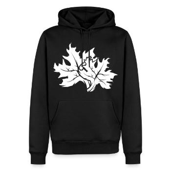 Blätter Symbol Logo icon Grafik Wald Bäume Natur - Männer Premium Bio Hoodie - Schwarz - Vorne - Nico (187cm)