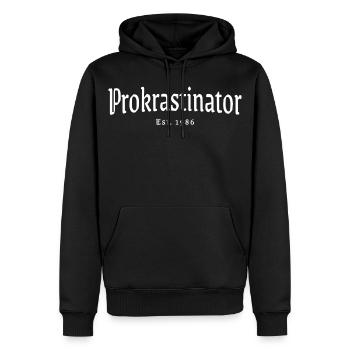 Prokrastinator 1986 Lustig 40 Geburtstag Geschenk - Männer Premium Bio Hoodie - Schwarz - Vorne - Nico (187cm)