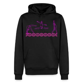 Turnen Gymnastics DNA DNS | Farben änderbar - Männer Premium Bio Hoodie - Schwarz - Vorne - Nico (187cm)