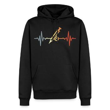 Tiermedizin Spritze EKG - Männer Premium Bio Hoodie - Schwarz - Vorne - Nico (187cm)