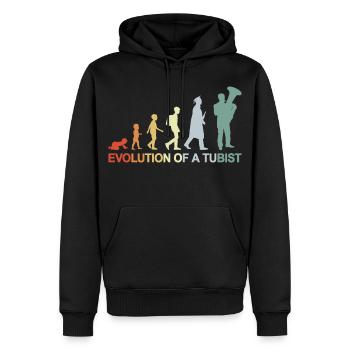 Entwicklung eines Tubisten - Männer Premium Bio Hoodie - Schwarz - Vorne - Nico (187cm)