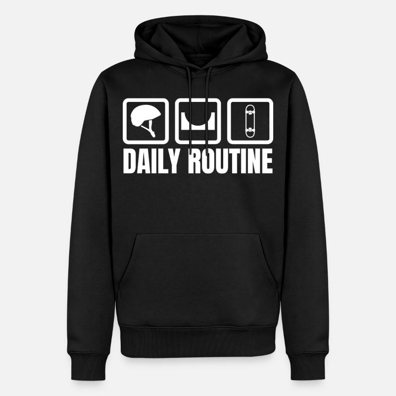 Skater Routine - Männer Premium Bio Hoodie - Schwarz