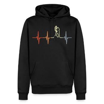 Ligne ECG Archer Girls - Sweat à capuche Premium bio Homme - noir - Devant - Nico (187cm)