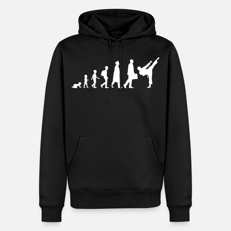 Kind zu Karateka Evolution - Männer Premium Bio Hoodie - Schwarz