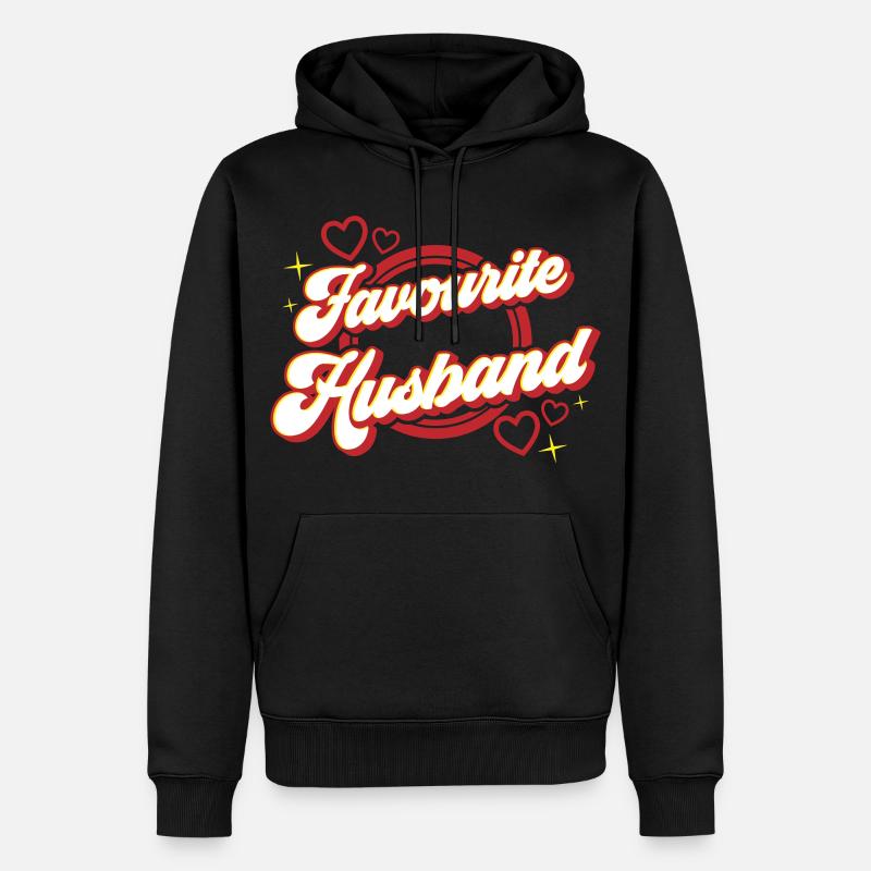 Favourite Husband | Farben änderbar - Männer Premium Bio Hoodie - Schwarz
