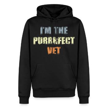 I'm The Purrrfect Vet - Männer Premium Bio Hoodie - Schwarz - Vorne - Nico (187cm)