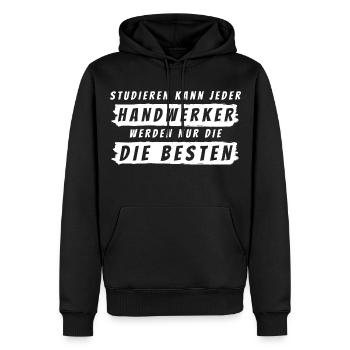 Handwerker Geschenk - Handwerk Statement - Männer Premium Bio Hoodie - Schwarz - Vorne - Nico (187cm)
