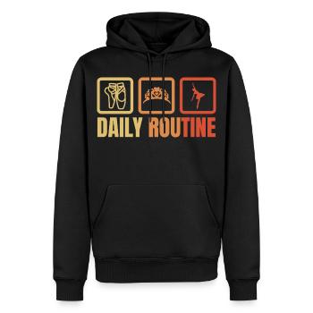 Ballett Tagesablauf - Männer Premium Bio Hoodie - Schwarz - Vorne - Nico (187cm)