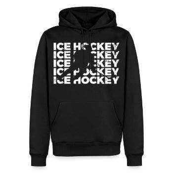 Eishockey - Männer Premium Bio Hoodie - Schwarz - Vorne - Nico (187cm)