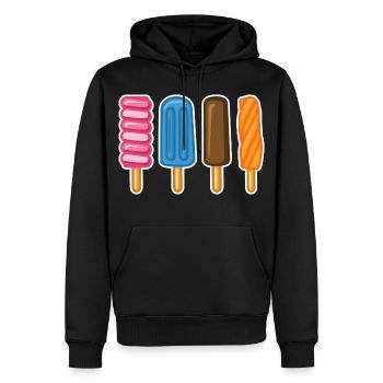 Glace à l’eau pour les enfants - Sweat à capuche Premium bio Homme - noir - Devant - Nico (187cm)