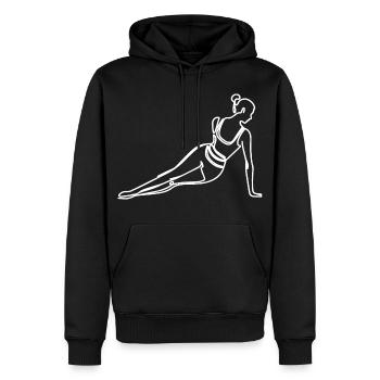 Fille de remise en forme - Sweat à capuche Premium bio Homme - noir - Devant - Nico (187cm)