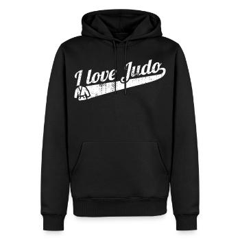 Judo Liebe - Männer Premium Bio Hoodie - Schwarz - Vorne - Nico (187cm)