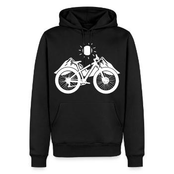 Mountainbike Grafik - Männer Premium Bio Hoodie - Schwarz - Vorne - Nico (187cm)