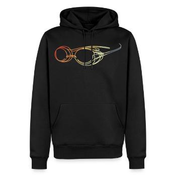 Schwimmbrille Zeichnung - Männer Premium Bio Hoodie - Schwarz - Vorne - Nico (187cm)