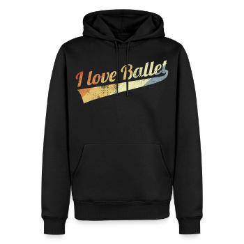 Ich liebe das Ballett im Vintage Look - Männer Premium Bio Hoodie - Schwarz - Vorne - Nico (187cm)