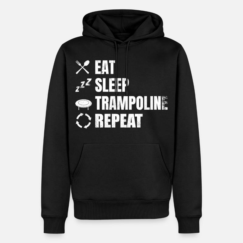 Lustiger Trampolinist Terminplan - Männer Premium Bio Hoodie - Schwarz