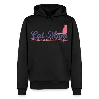 Katzen Mama - Männer Premium Bio Hoodie - Schwarz - Vorne - Nico (187cm)