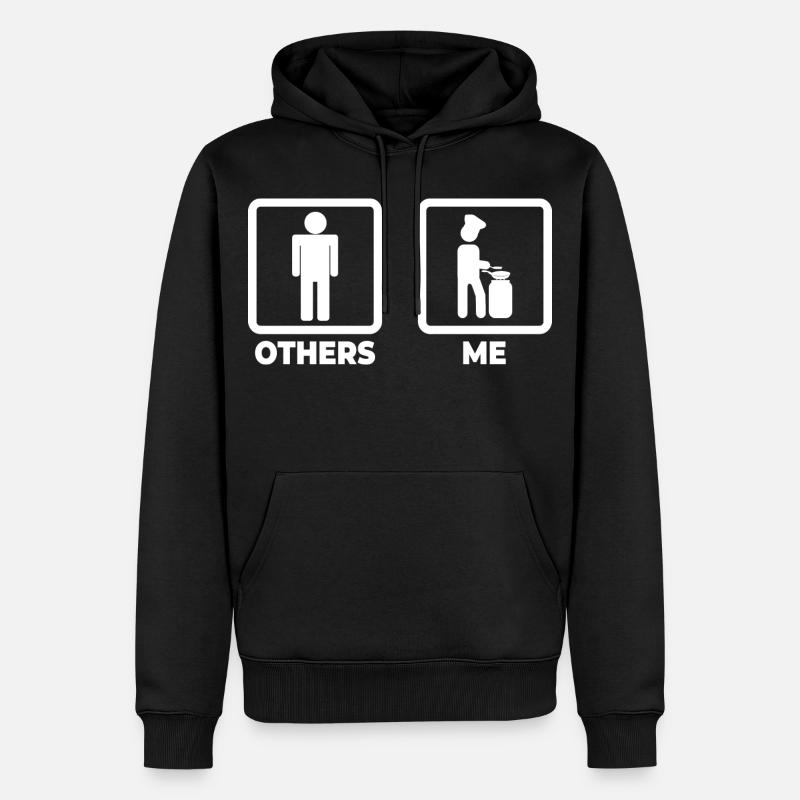 Figurine de chef bâton - Sweat à capuche Premium bio Homme - noir