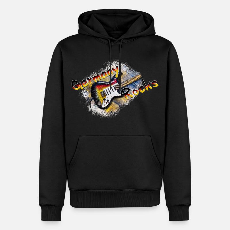 germany rocks - Männer Premium Bio Hoodie - Schwarz