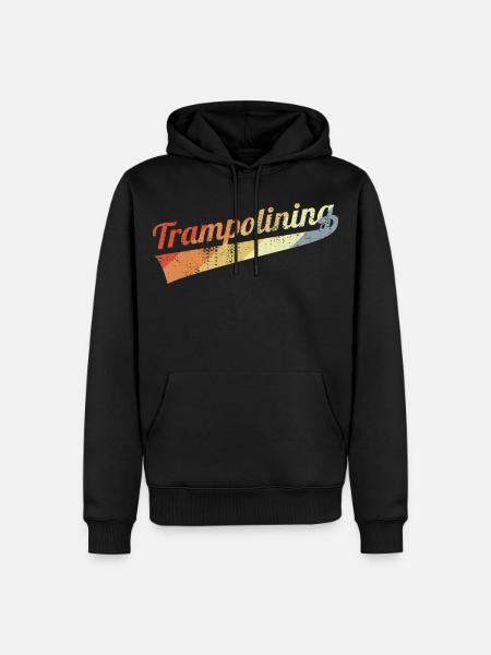 Vintage Trampolinspringen - Männer Premium Bio Hoodie - Schwarz