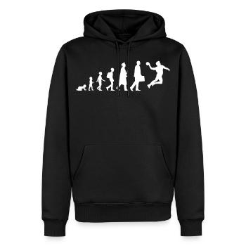 Evolution Handball - Sweat à capuche Premium bio Homme - noir - Devant - Nico (187cm)