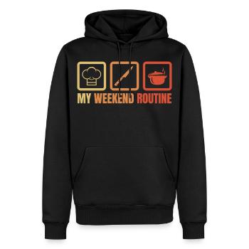 Wochenend Kochen - Männer Premium Bio Hoodie - Schwarz - Vorne - Nico (187cm)