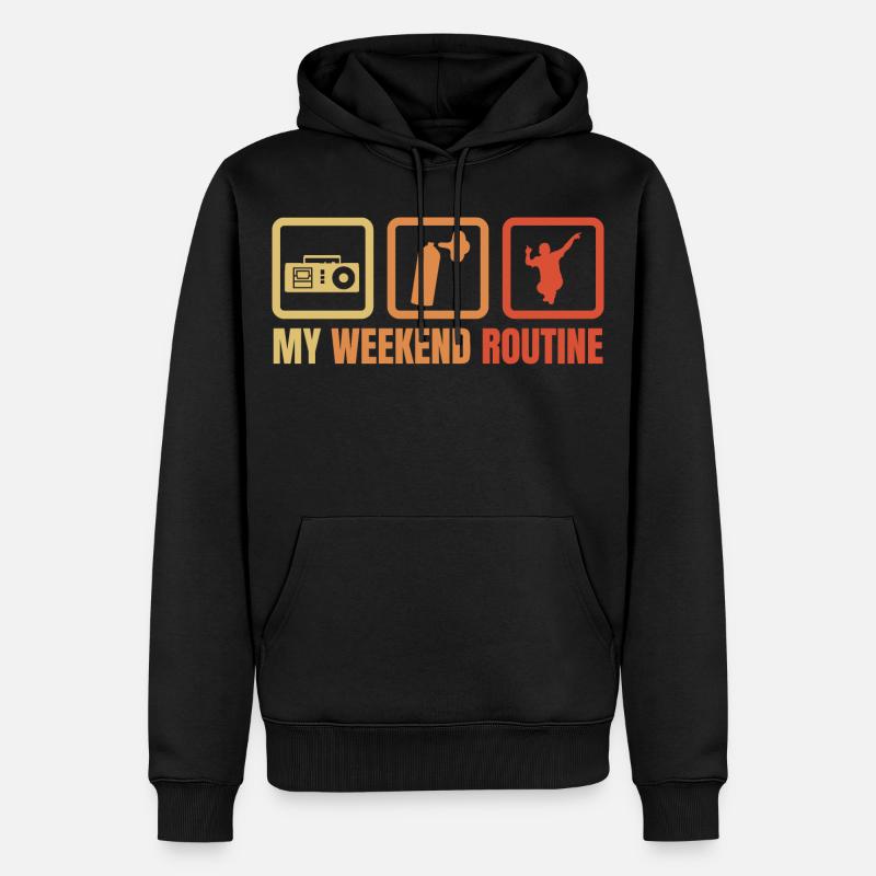 Break Dancer Wochenendroutine - Männer Premium Bio Hoodie - Schwarz