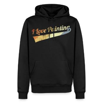 I Love Painting - Männer Premium Bio Hoodie - Schwarz - Vorne - Nico (187cm)