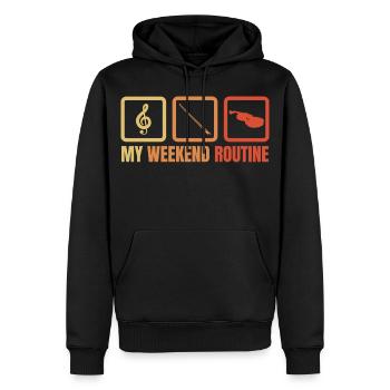 Geigenspieler Wochenende - Männer Premium Bio Hoodie - Schwarz - Vorne - Nico (187cm)