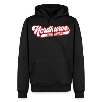 Nordkurve Leverkusen | Farbe änderbar - Männer Premium Bio Hoodie - Schwarz - Vorne - Nico (187cm)