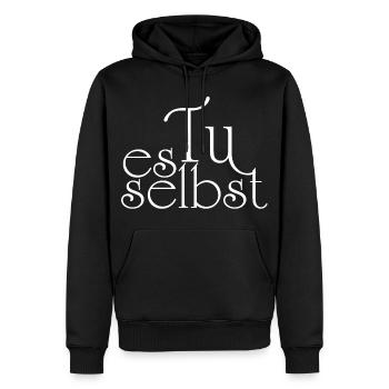Faites-le vous-même - Sweat à capuche Premium bio Homme - noir - Devant - Nico (187cm)
