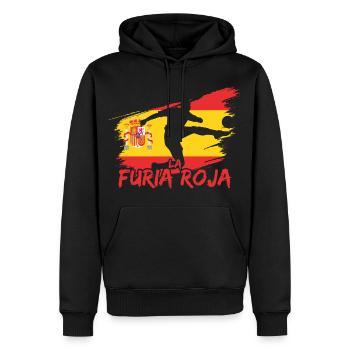 Spanien Fußball - Männer Premium Bio Hoodie - Schwarz - Vorne - Nico (187cm)
