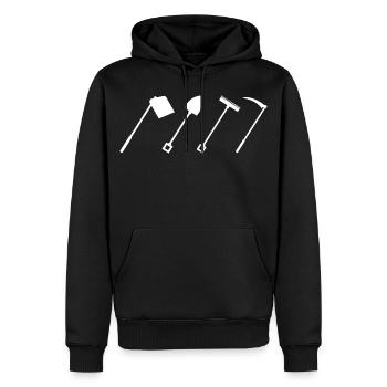 Bauernhof Werkzeuge - Männer Premium Bio Hoodie - Schwarz - Vorne - Nico (187cm)