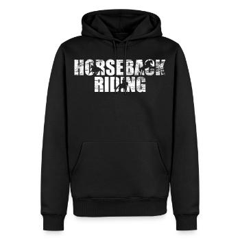 Horseback Riding - Männer Premium Bio Hoodie - Schwarz - Vorne - Nico (187cm)