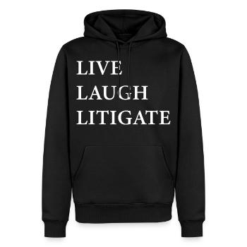 Live Laugh Prozessführung - Männer Premium Bio Hoodie - Schwarz - Vorne - Nico (187cm)